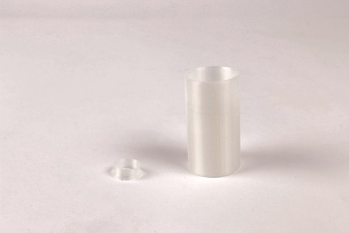 Both printed in nylon, a material commonly used for these types of things.