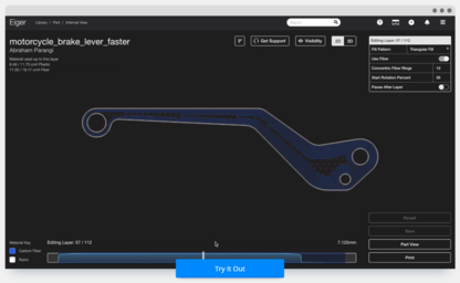 You have control over individual layer reinforcement in Eiger