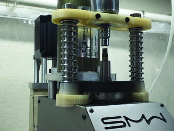 The butterfly drawbar adapter helps Bradshaw speed up his manufacturing process even more.