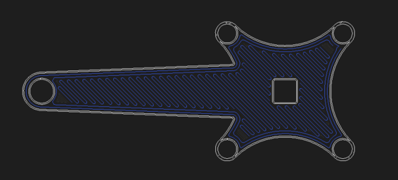 The bottom layer reinforcement of the crank arm.