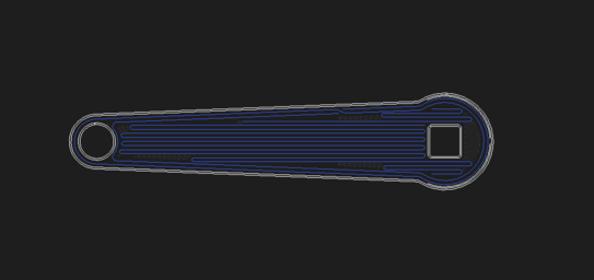 The top layer reinforcement of the crank arm.