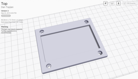 Business Card Holder in Eiger - Top