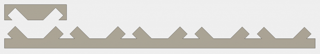 The 3D printed grooves are tests for the larger grooved track I'll be printing.