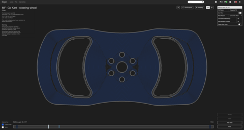The wheel is reinforced with continuous strands of composite fibers.