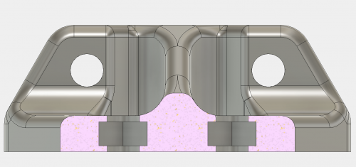 The nuts will be embedded just before the top cavity layer prints.
