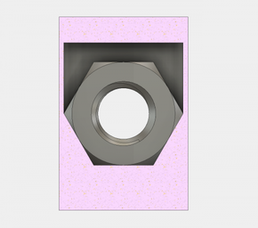 This secures the nut and removes the need for support material.