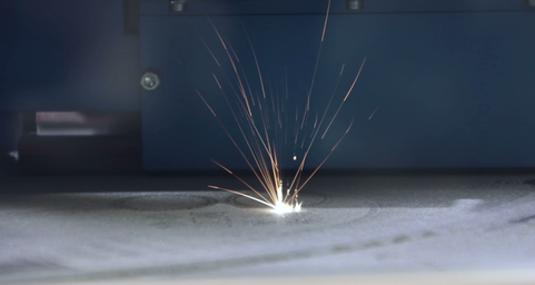 an SLM metal 3D printer while printing