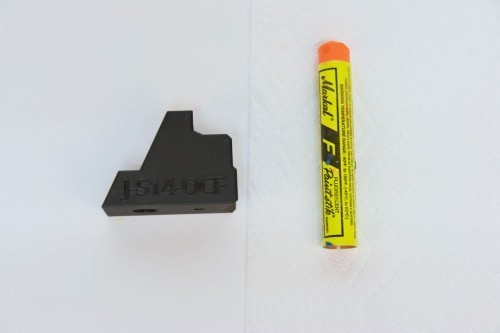 Fill 3D printed text with engraver filler.