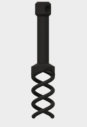 There are two coils to support the shaft at the top.