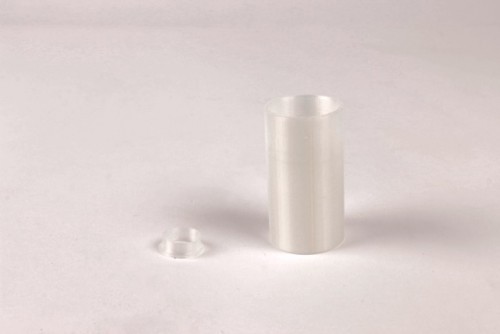 Both printed in nylon, a material commonly used for these types of things.