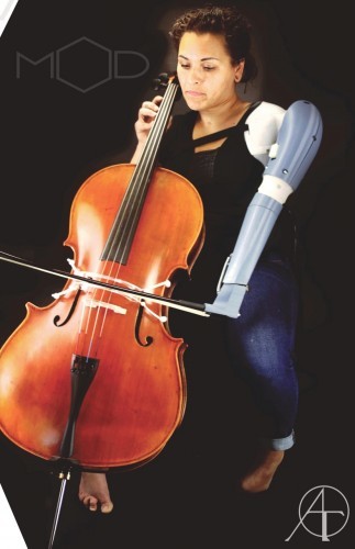 The shoulder plate and joints were 3D printed on the Mark One due to its durability, flexibility, and comfort.