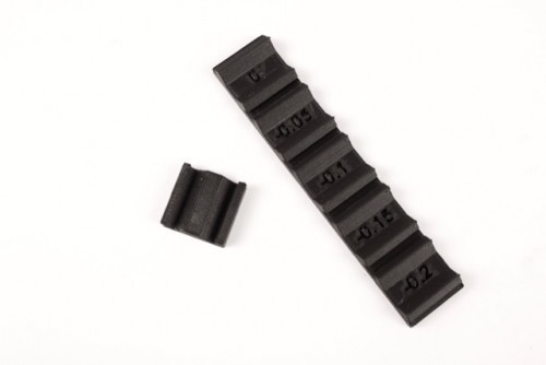 This unit test confirms offset tolerances before I print the full chassis.