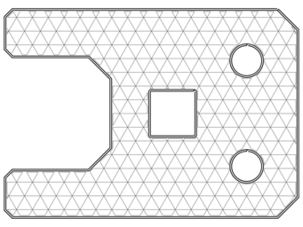 3D printing triangular infill pattern