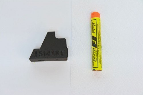 Fill 3D printed text with engraver filler.