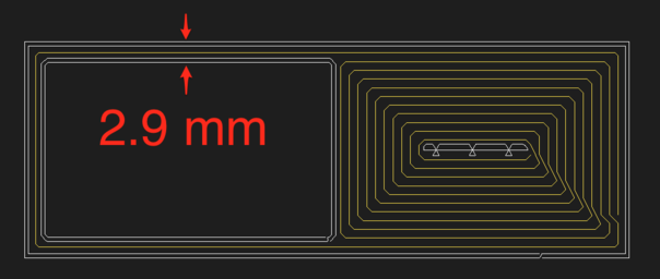 The Eiger layout of a thin loop of fiber.