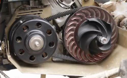 Impeller installed on CVT
