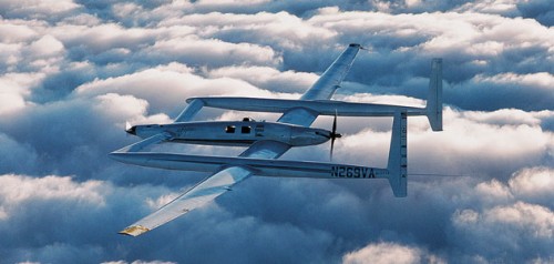 The Rutan Voyager in flight.