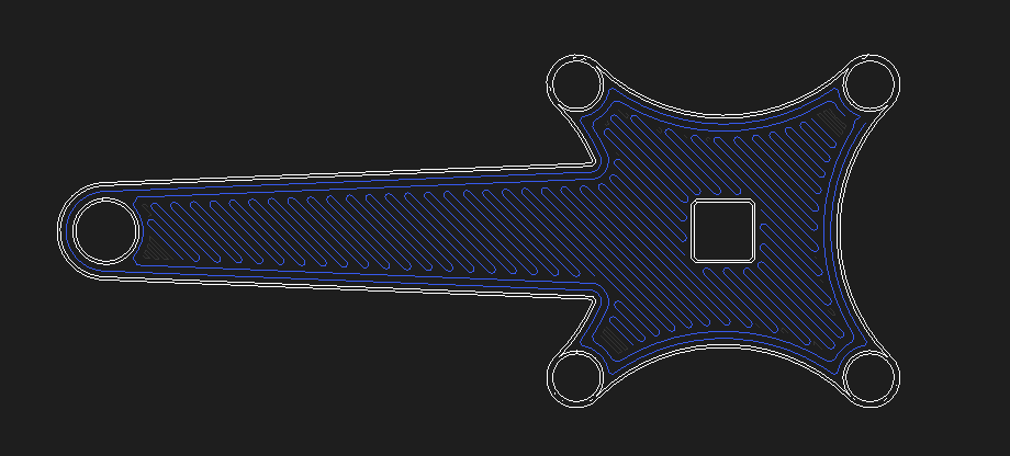 The bottom layer reinforcement of the crank arm.